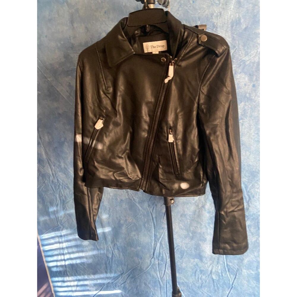 Faux Leather Zip Jacket, S, 7D-130T003
